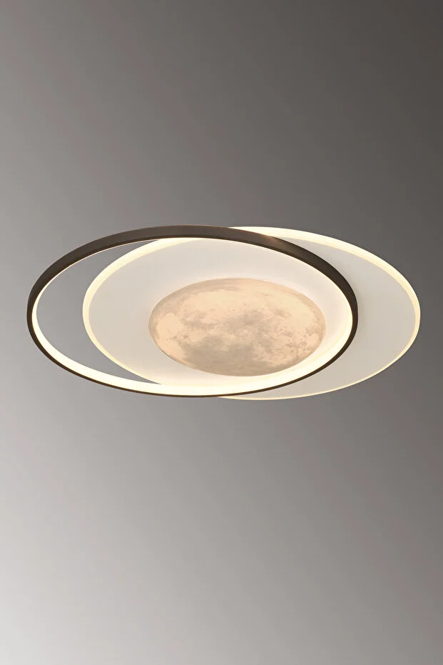 Dolunay 50 Cm 3 Renk Işık Özellikli Led'li Modern Salon Mutfak Yatak Odası Avizesi